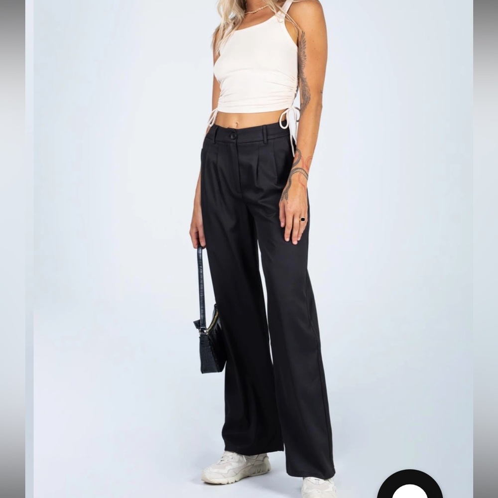 Princess Polly ARCHER PANTS BLACK